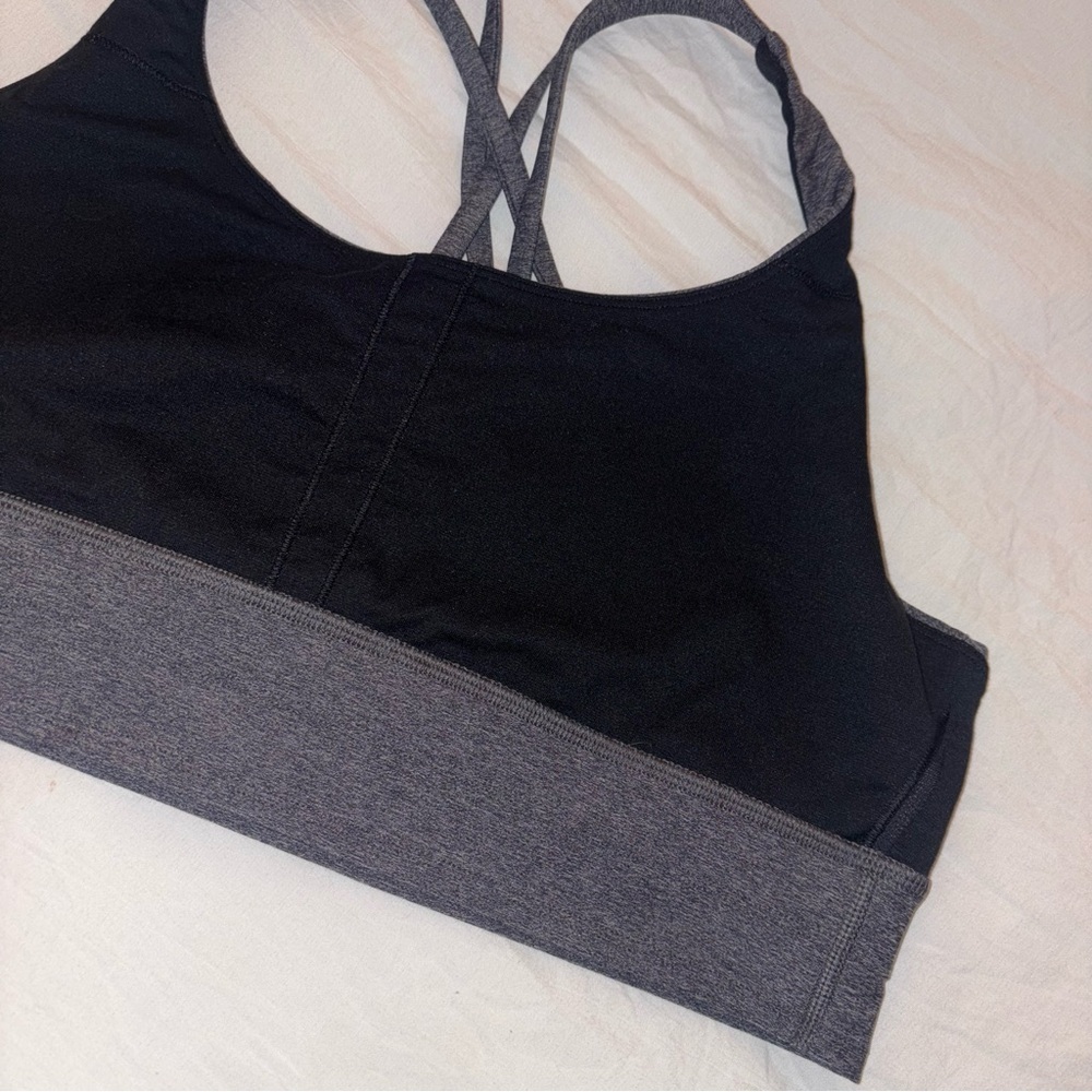 Lululemon Women's Charcoal Gray Strappy Sports Bralette (Bra) - Picture 8 of 8